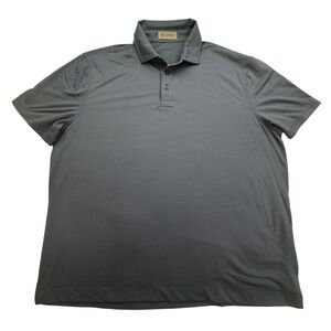 G/FORE Polo Shirt Mens 2XL Navy Blue Golf Performance Stretch Pima Blend